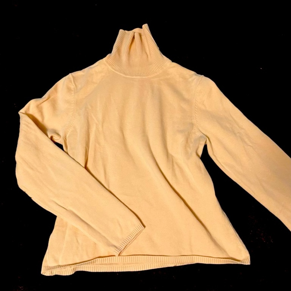 Talbots Petite Gold Turtleneck Sweater